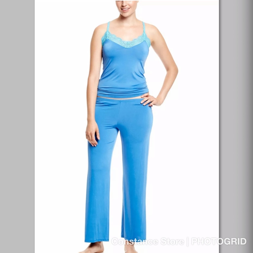Josie Slinky Basic PJ Set  Women Size XL Sapphire